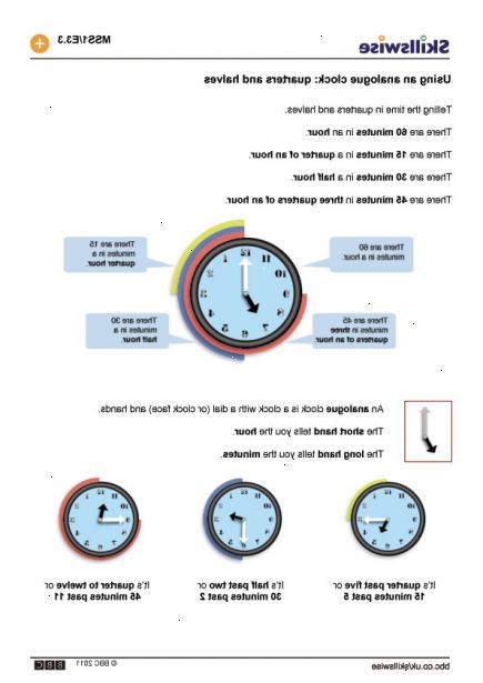 Hoe maak je een klok lezen. Kijk naar de cijfers aan de rand van de klok.