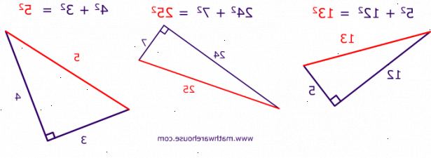 Hoe je de stelling van Pythagoras te gebruiken. Schrijven de stelling van Pythagoras.