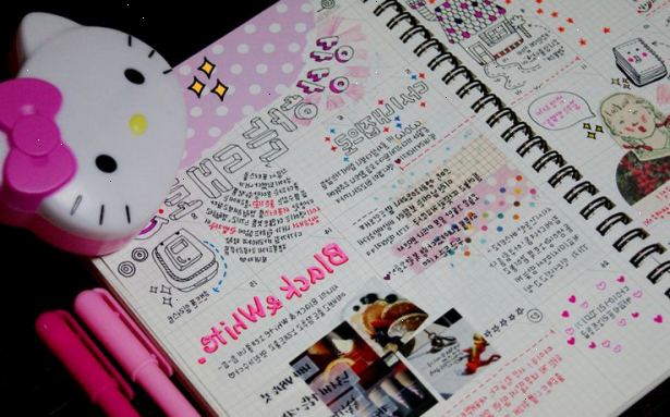 Hoe maak je een dagboek te versieren. Gebruik nooit een dagboek, of koop een leeg schetsboek, "boekje" of de samenstelling notebook.