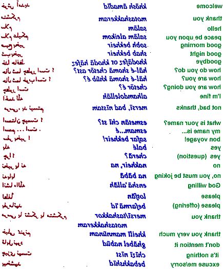 Hoe maak je de belangrijkste zinnen in Perzische leren